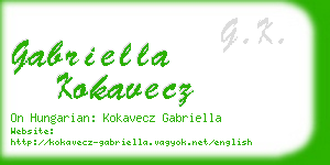 gabriella kokavecz business card